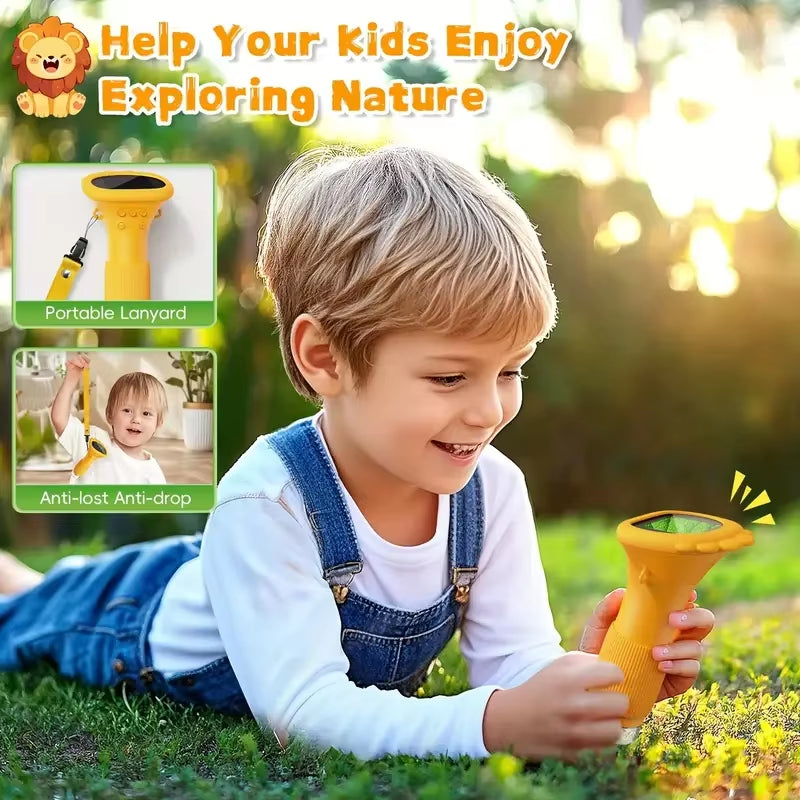 Children’s Digital Microscope – 1000X HD Display Screen Microscope with LED Light, Camera & Video (Yellow)