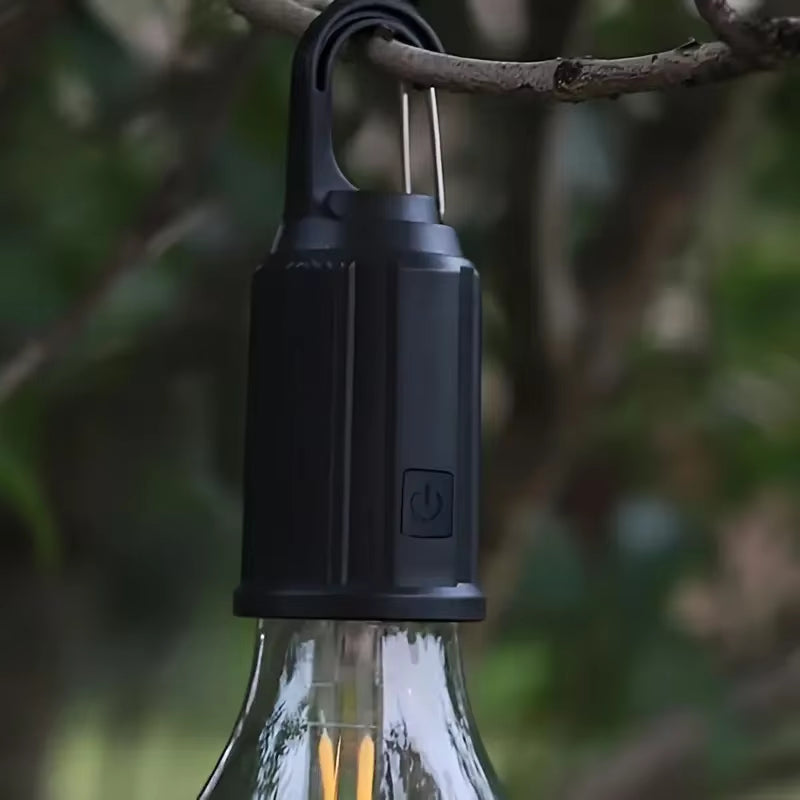 1/2Pcs Solar Camping Tent Light – Outdoor LED Tungsten Filament Bulb with Light Strip & 3 Lighting Modes
