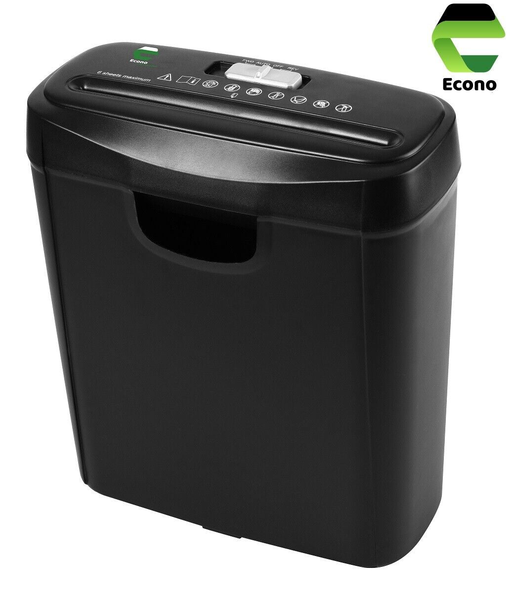 Compact 6-Sheet Paper Shredder for Home Office – Strip Cut, 10L Bin, Electric & Efficient