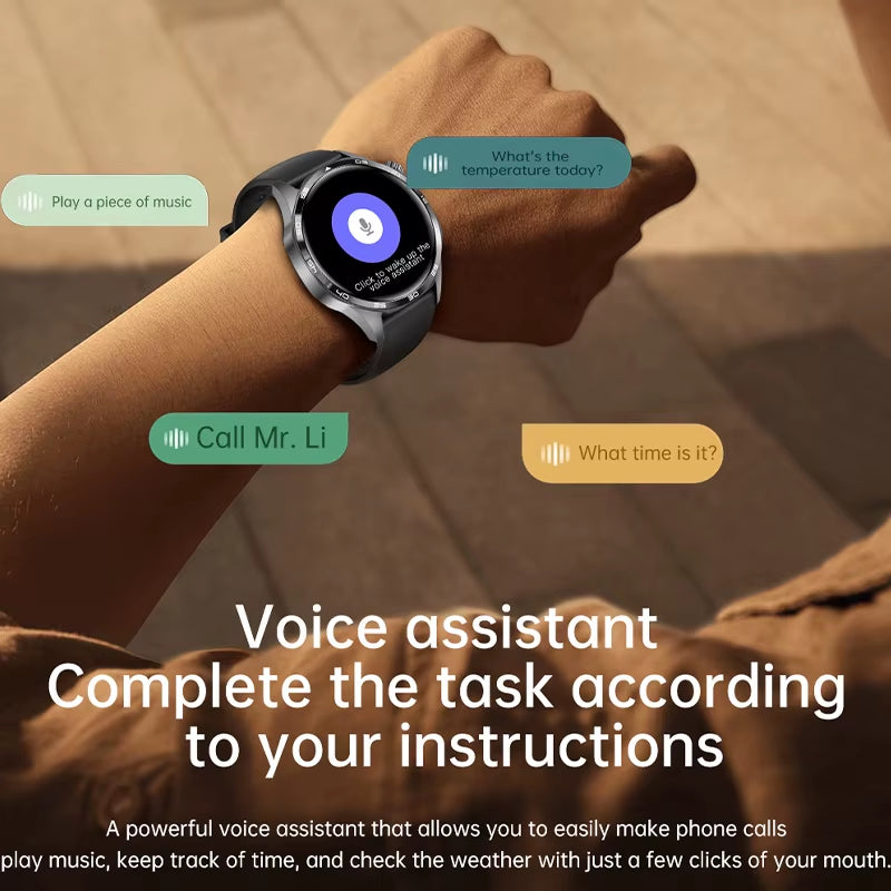 Watch 5 Pro Smartwatch (2024) – Men's smartwatch featuring an AMOLED HD screen, Bluetooth calling, GPS tracking, NFC, heart rate monitor, and compass.