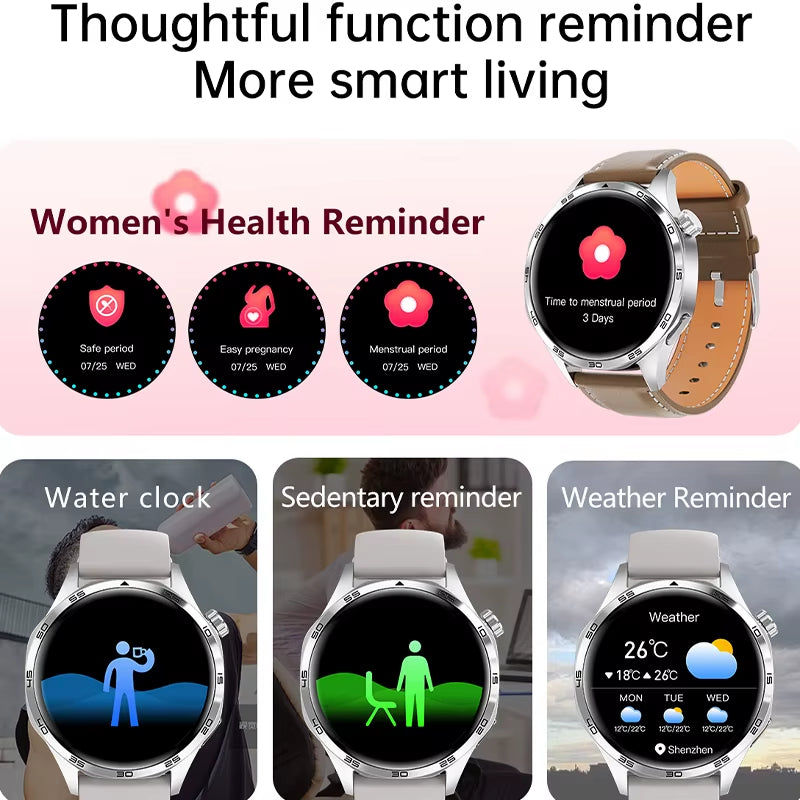 Watch 5 Pro Smartwatch (2024) – Men's smartwatch featuring an AMOLED HD screen, Bluetooth calling, GPS tracking, NFC, heart rate monitor, and compass.