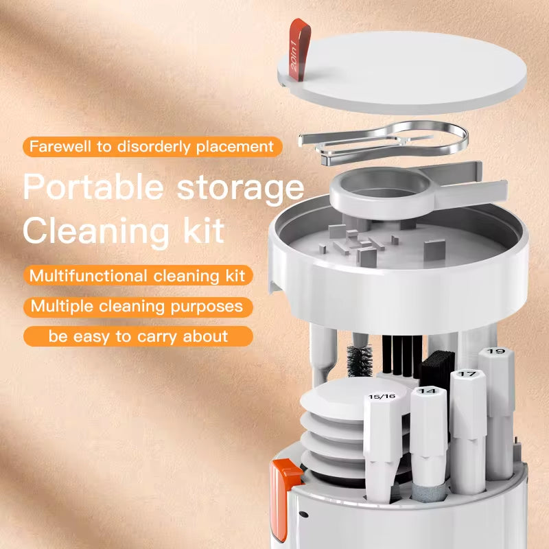 Choice of 20 in 1 or 8 in 1 Digital Camera Headset Mobile Phone Laptop Keyboard Cleaning Tool Set Cleaning Brush Clean Pen for Airpods Pro