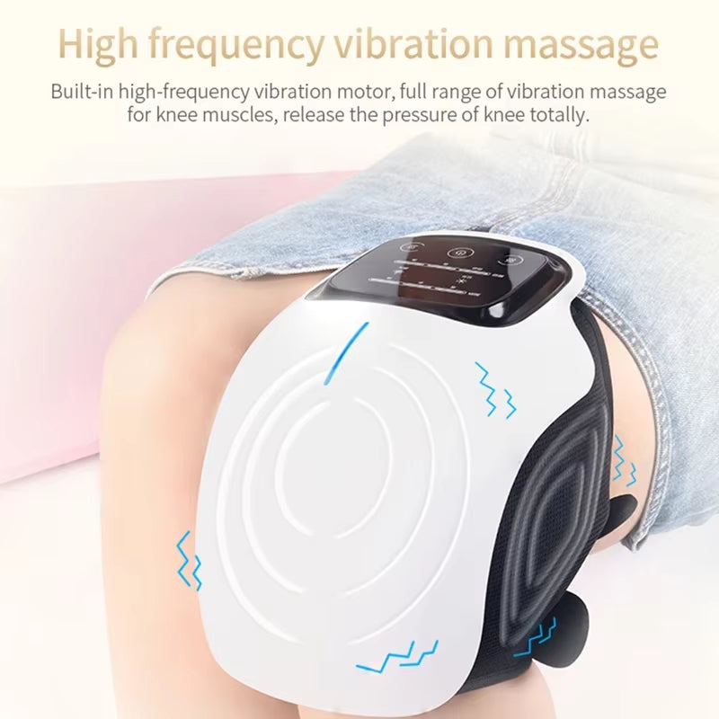 Relieve Knee Pain Anytime, Anywhere – Cordless Massager with Infrared Heat, Vibration & LED Screen for Swelling, Stiffness & Joint Recovery