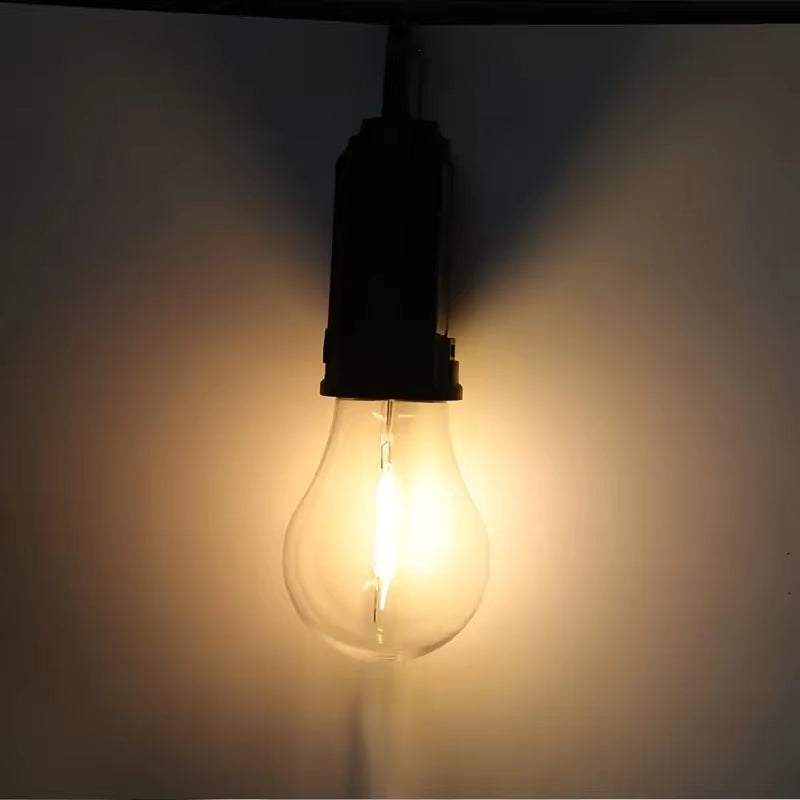 1/2Pcs Solar Camping Tent Light – Outdoor LED Tungsten Filament Bulb with Light Strip & 3 Lighting Modes
