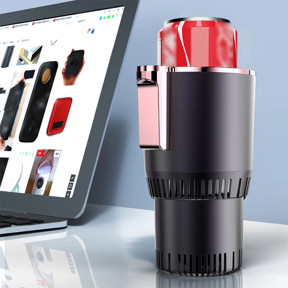 Smart 2-in-1 Car Cup Holder β Instant Hot & Cold Drink Chiller/Warmer with Touchscreen Control