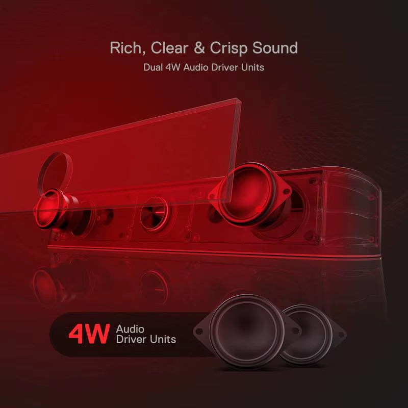 π GS560 RGB USB Desktop Soundbar β 2.0 Channel Computer Speakers with Audio-Light Sync