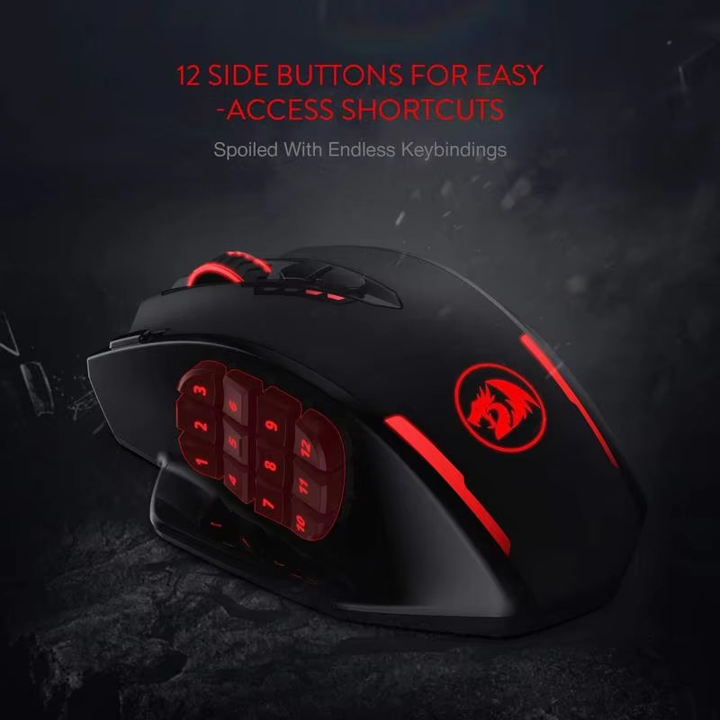 ⚡ M913 High-Performance Gaming Mouse – 16 Programmable Buttons, 16000 DPI, Wired + 2.4GHz Wireless, RGB