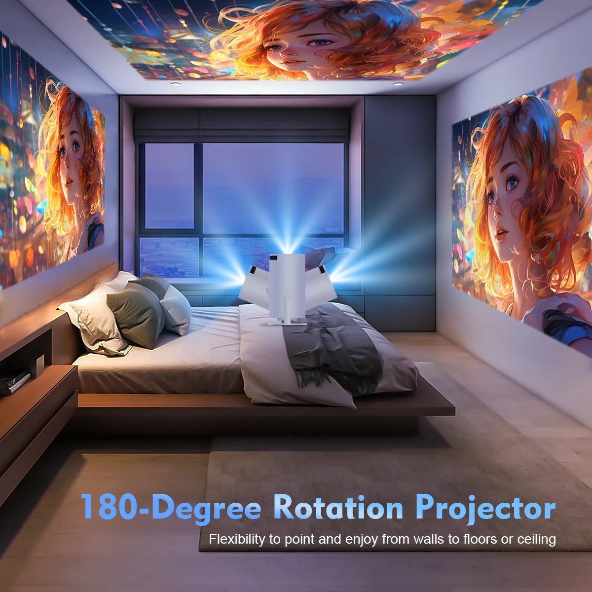 Indoor or Outdoor Home Cinema Projector HY300 Pro