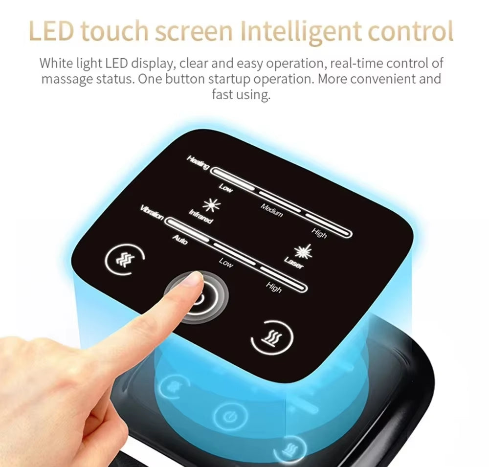 Relieve Knee Pain Anytime, Anywhere – Cordless Massager with Infrared Heat, Vibration & LED Screen for Swelling, Stiffness & Joint Recovery