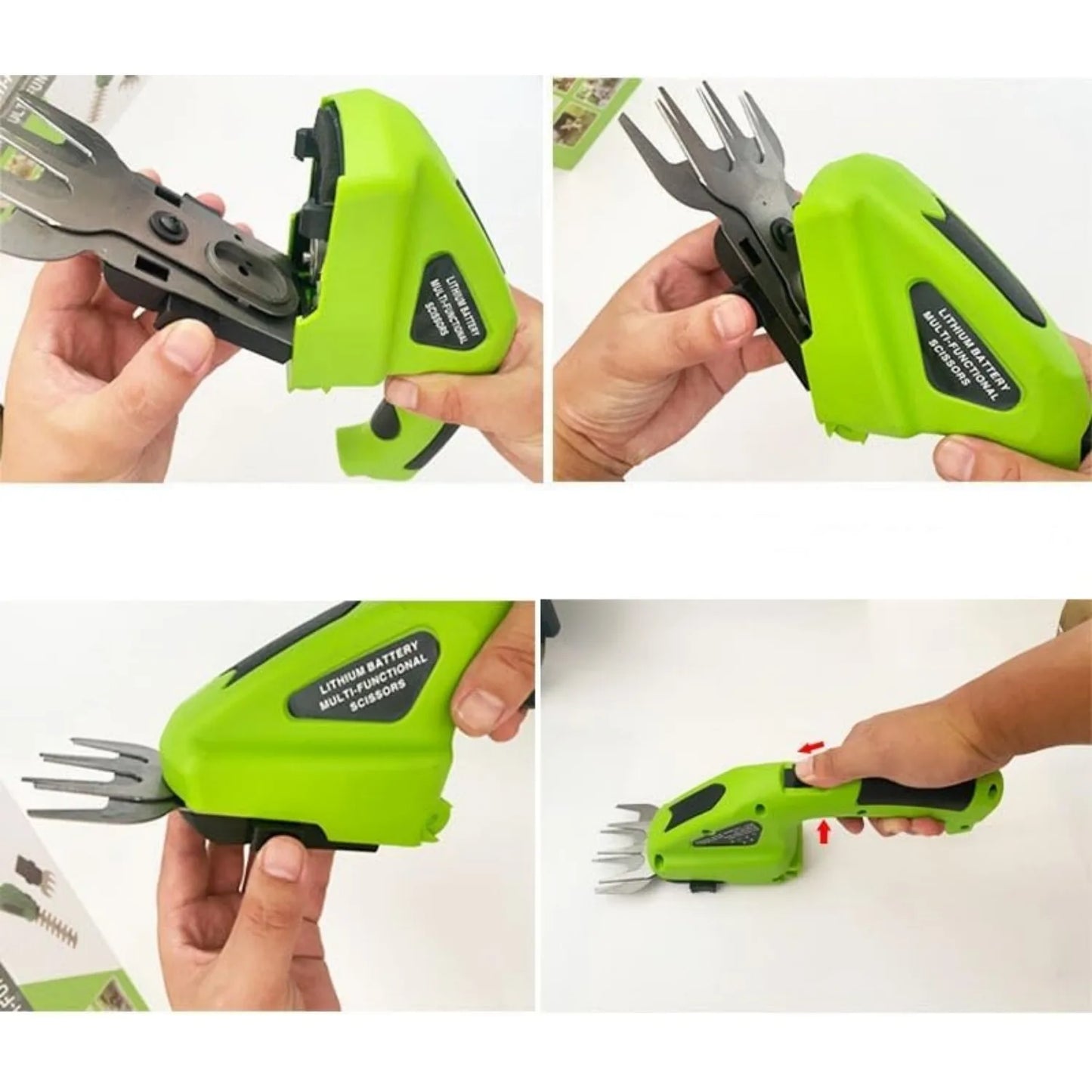 2-in-1 Cordless Grass Shear & Hedge Trimmer – Rechargeable Handheld 3.6V Electric Cutter for Lawn, Shrubs & Edging