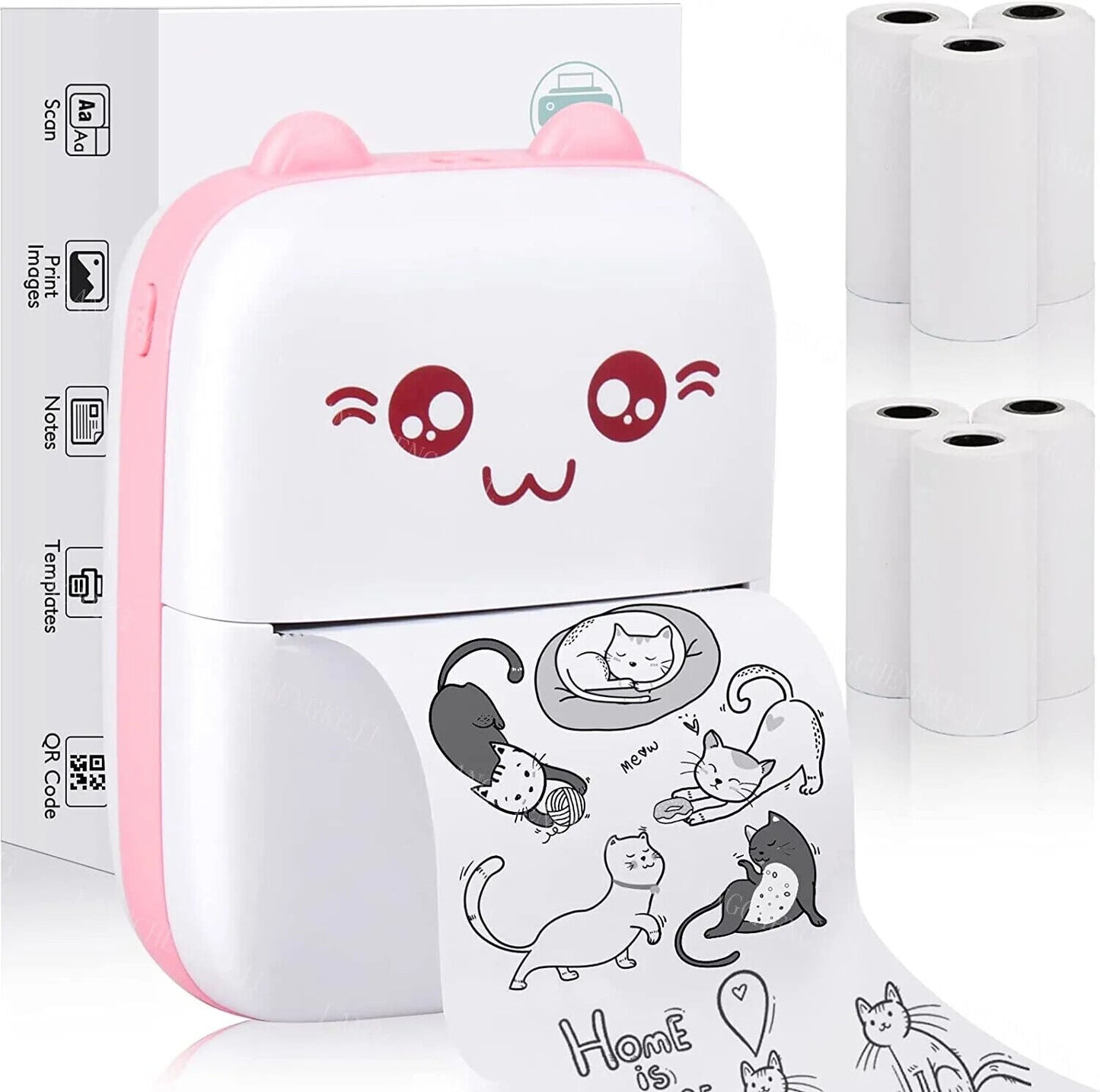 🖨️ Portable Mini Thermal Printer – Bluetooth Photo & Label Printer for Smartphones