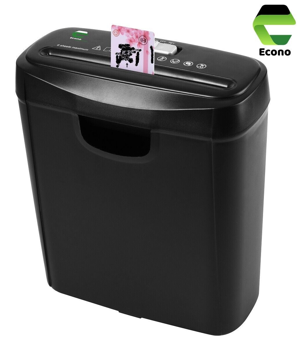 Compact 6-Sheet Paper Shredder for Home Office – Strip Cut, 10L Bin, Electric & Efficient