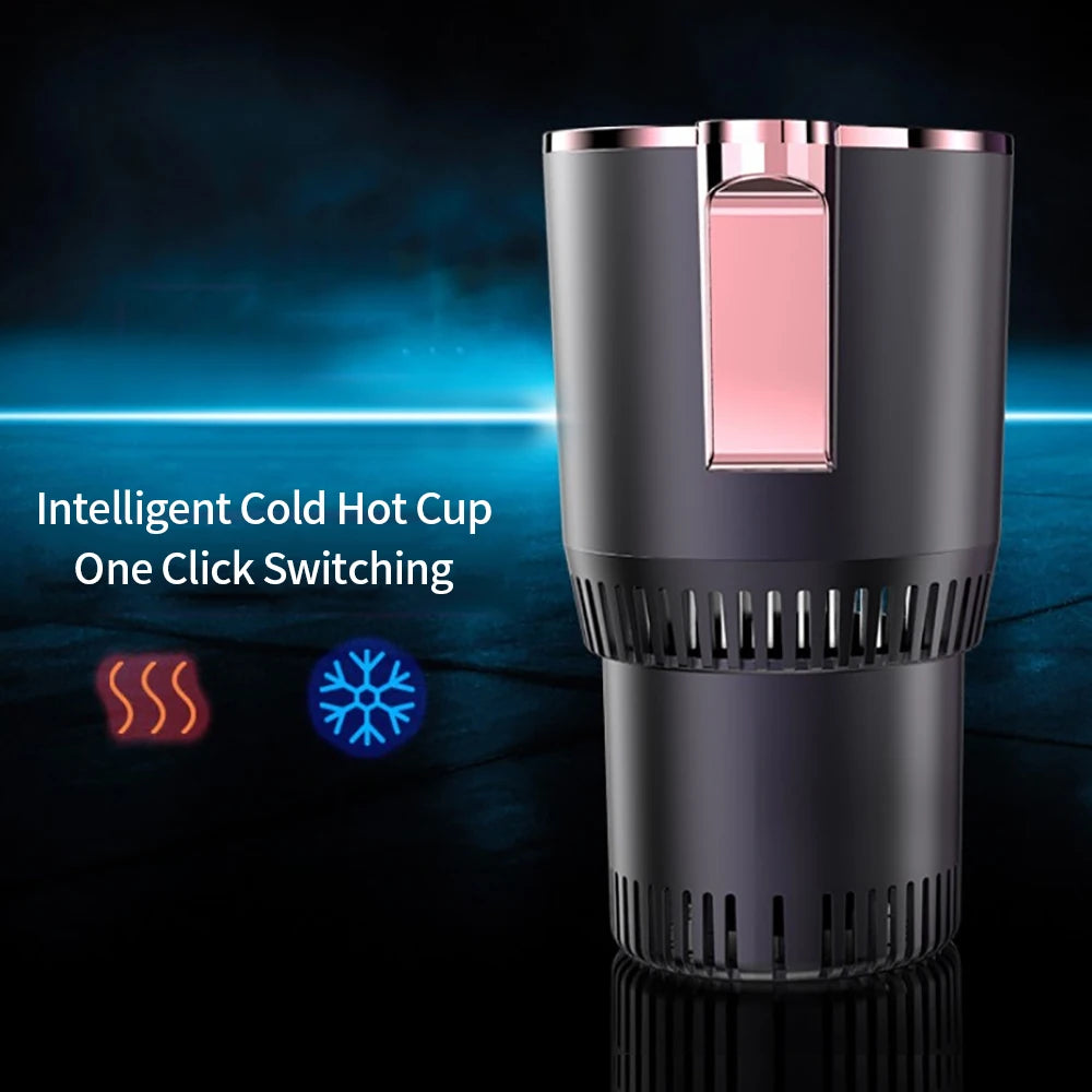 Smart 2-in-1 Car Cup Holder β Instant Hot & Cold Drink Chiller/Warmer with Touchscreen Control