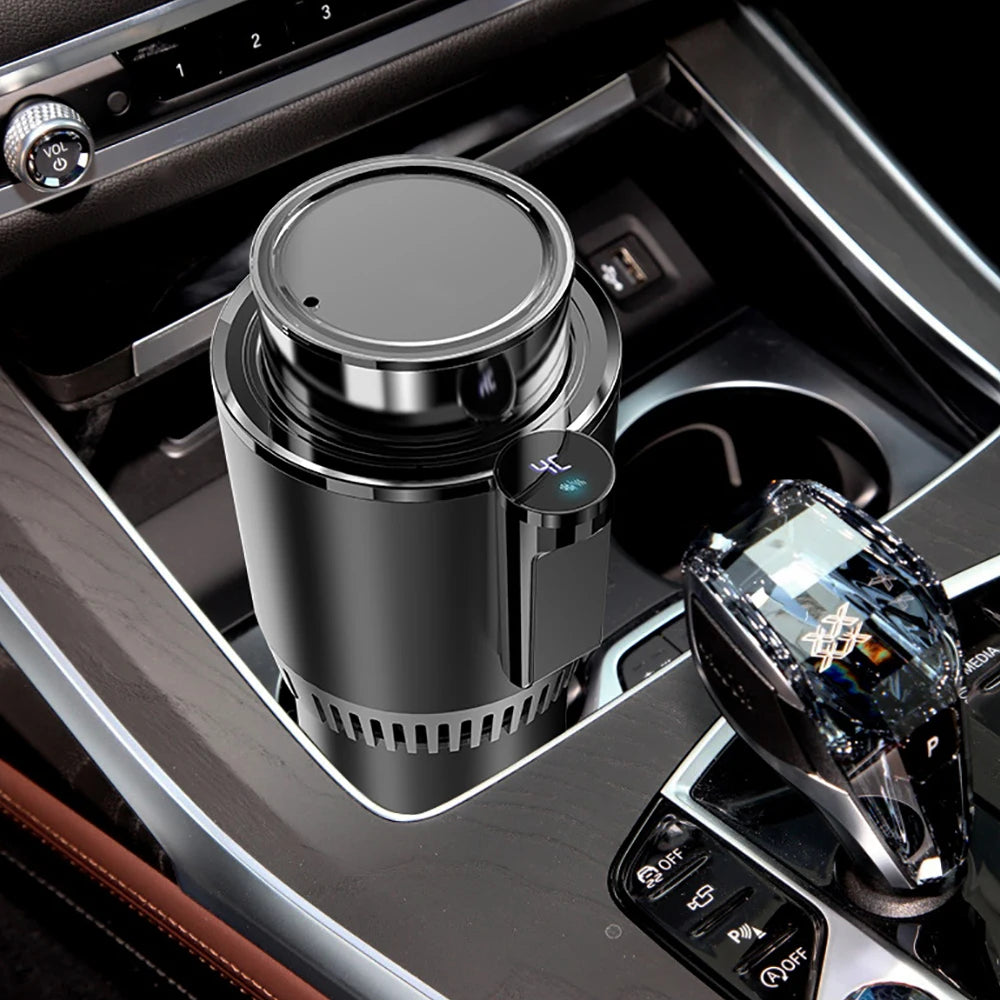 Smart 2-in-1 Car Cup Holder β Instant Hot & Cold Drink Chiller/Warmer with Touchscreen Control