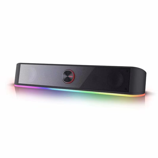 🔊 GS560 RGB USB Desktop Soundbar – 2.0 Channel Computer Speakers with Audio-Light Sync
