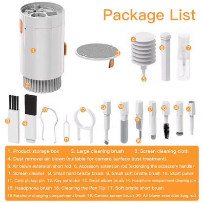 Choice of 20 in 1 or 8 in 1 Digital Camera Headset Mobile Phone Laptop Keyboard Cleaning Tool Set Cleaning Brush Clean Pen for Airpods Pro