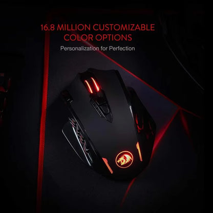 ⚡ M913 High-Performance Gaming Mouse – 16 Programmable Buttons, 16000 DPI, Wired + 2.4GHz Wireless, RGB