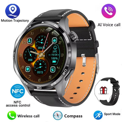 Watch 5 Pro Smartwatch (2024) – Men's smartwatch featuring an AMOLED HD screen, Bluetooth calling, GPS tracking, NFC, heart rate monitor, and compass.