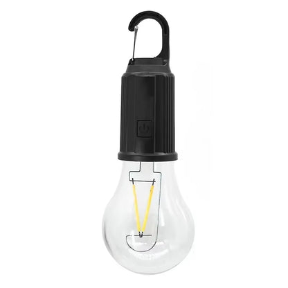 1/2Pcs Solar Camping Tent Light – Outdoor LED Tungsten Filament Bulb with Light Strip & 3 Lighting Modes