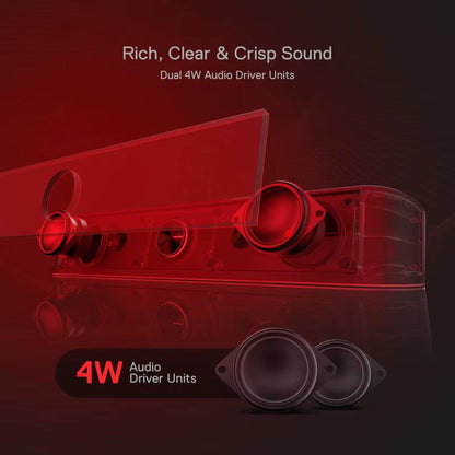 🔊 GS560 RGB USB Desktop Soundbar – 2.0 Channel Computer Speakers with Audio-Light Sync