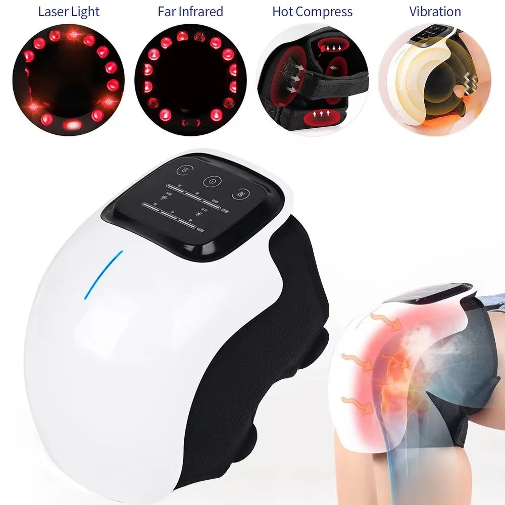 Relieve Knee Pain Anytime, Anywhere – Cordless Massager with Infrared Heat, Vibration & LED Screen for Swelling, Stiffness & Joint Recovery
