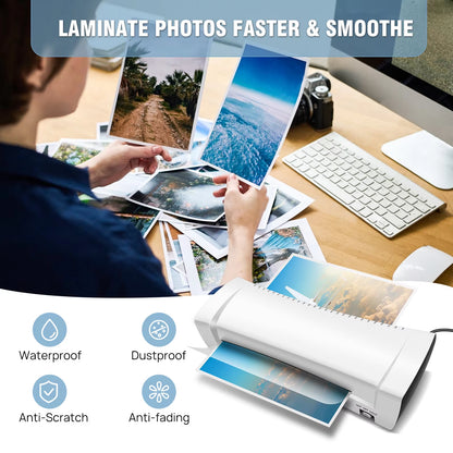 🔥 Compact Thermal Laminator – Fast Warm-Up, Hot & Cold Modes – For A4/A5/A6 Documents – Lightweight & Portable Design