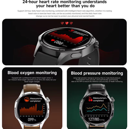 Watch 5 Pro Smartwatch (2024) – Men's smartwatch featuring an AMOLED HD screen, Bluetooth calling, GPS tracking, NFC, heart rate monitor, and compass.