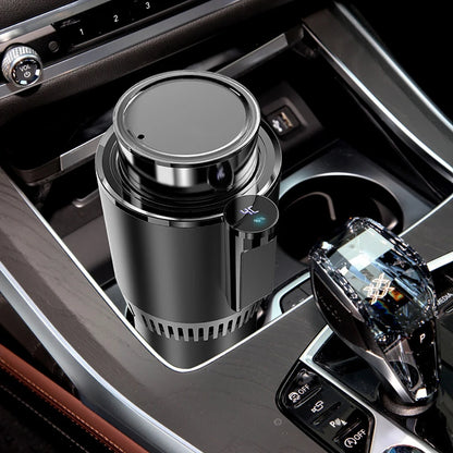 Smart 2-in-1 Car Cup Holder – Instant Hot & Cold Drink Chiller/Warmer with Touchscreen Control
